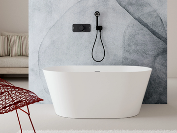 GLAM - Oval ceramic bathtub by Scarabeo Ceramiche - view 2